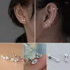 Stud Earrings Fashion Silver Color Trend Zircon For Women Multiple Styles Small Exquisite Earings Wedding Party Piercing Jewelry