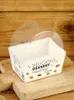 Одноразовый заборный залог Sandbox Shop Commercial Baking Hread Box Hamburger Sakeout Travel Food упаковка дома Q240507