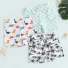 Twee delen babyjongens zwempak peuter babyjongen strand zwem shorts dinosaurus print baden suit zwempak badmode shorts jongens zwemmen trunks h240508