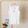 Camisoles voor dames tanks letter appliques mouwloos shirt tops mode vest tees streetwear witte vrouwen kleding