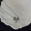 Designer sieraden hanger kettingen nieuwe hoge versie Phantom Bow ketting met gepersonaliseerde druppel volledige diamanten ketting decoratie