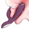 Andra hälsoskönhetsartiklar kraftfulla g kanin vibrator kvinnlig klitoris bröstvårta dubbla stimulator massager 2 i 1 dildo s butik vuxna varor för kvinnor y240503