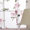 Rideau Valance Roman aveugle rideaux floraux couvertures de fenêtre de voile les fleurs semi transparentes