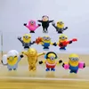 Action Toy Figures 4cm Miniones Miniature Figurines Migne Anime Toys Figure d'action pour enfants Bureau d'anniversaire Bureau Top Decoration Dolls Kids Gifts T240506