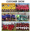 Jerseys Custom Boys voetbaljersey set LD Soccer Sports Uniforms Kids Football Sportswear Kits Vest LDrens voetbalpak Kleding H240508