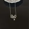 Designer sieraden hanger kettingen nieuwe hoge versie Phantom Bow ketting met gepersonaliseerde druppel volledige diamanten ketting decoratie