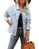 Jackor Womens Denim Jacket Women Coat Fashion Designer Streetwear Womens Classic Lettered Lapel Jeans Wear Womens Autumn Winter Size M-2XL Jackor Womens Womens Womens