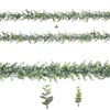 Fleurs décoratives 2pcs 6ft Faux Eucalyptus Garland Plant Vins artificiels suspendues Feuilles de la verdure pour le décor de la maison de mariage