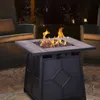 Afterglow 40000 BTU Propan Gas Fireepit Wewnętrzny zbiornik gazu kwadratowy stół ognia KD Outdoor KD