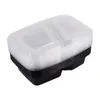 使い捨てディナーウェアプラスチック再利用可能なランチボックスミール料理の準備3マイクロ波容器ホームQ2405071