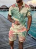 Tropical Fruit Wzór 3D Zestaw Męki Męski STUTUS Summer Polo Shirt Shorts 2PCS