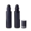 10ml Essential Bottle Oil Black Wholesale Glass Roll on Perfume Crystal Roller Ball Packagingボトルer s