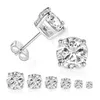 3mm-8mm 4 Prong Klassische Moissanitenohrringe 925 Sterling Silber VVS Diamant Luxus Hip Hop Schmuck für Männer Frauen