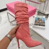 JC Jimmynesty Choo for Boots Luksusowe obcasy marka stiletto kobiety spiczasty palce kryształowe diamenty Dekro moda moda buts designerskie panie eleganckie seksowne zimowe chels