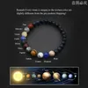 Bracelets Bracelets Univers Système solaire Bracelet Femmes Naturel Stone Huit planètes Men Amis Gift pour lui Her My8