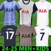 Mens tracksuit droge fit kindervoetbal shirts voetbal shirt derde lucas lloris romero perisic kulusevski bentancur kane richarlison pedro porro fans speler richarli