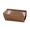 Tek kullanımlık yemek takımı 30 adet ambalaj tepsisi kraft kağıt kutusu tek kullanımlık servis atıştırmalık konteyner sosisli sandviç gıda q240507