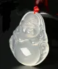 Natural Chalcedony White Jade Necklace Lover039S Fashion Maitreya Laughing Guanyin Buddha Pendant Jade Jewelry1507980