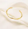 Metal y Cool Bangle 24k da donna in oro giallo solido fine braccialette Golden Bangles Her9342367