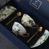 Vintage European Bone China Coffee Cup Set Ceramic Highgrado requintado Senior Sense Nicho Tea British Style Box 240508