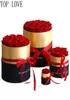 HQ 171219 pcs 46CM Preserved Eternal Roses with Box New Year Valentine039s Gifts Forever Everlasting Rose Wedding Decoratio4737118