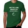 Men's Polos Installing Muscles... Please Wait T-Shirt Cute Clothes Boys Animal Print Mens Funny T Shirts