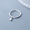 Com pedras laterais comprar Trendy 925 Sterling Silver Ring Unique Star Open Women Wedding Jóias Femme Bijoux