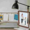 Quadros de dupla face transparente PO Memória de quadro duplo quadril de mesa acrílica Home Home Wooden Picture Solter