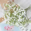 Fleurs décoratives couronnes 1/3 / 5pcs Babysine blanche Babysine artificielle Fleurs gypsophile bouquet en plastique Fausses fleurs pour la fête de mariage bricolage Décoration de la maison