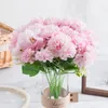 Fleurs décoratives Hortensia Ball de soie artificielle Chrysanthemum Décoration de maison Faux Bouquet rose mariage