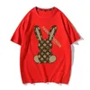 3-14y Kindergröße Marke Rabbit Cotton 100% Herrenhemd reine Farbe Frauen T-Shirts runden Kragen Kurzärmler Man T-Shirt Top Tees 240506