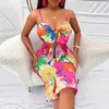 Casual jurken Designer Dress 2024 Zomer dames sexy en elegante bloemenprint sling vouw hippe jurk plus size jurken