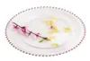 32 cm Perle ronde Affairs plaquées assiettes Verre Transparent Western Food Tampon Plaque de mariage Table de mariage outils de cuisine GGA320519879240