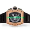 RM Luxury horloges Mechanical Watch Mills Men's Watch RM011 Felipe Massa Time Code Rose Gold STSO