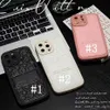 iPhone 15 PROMAX 14 13 12 Pro Max Case Luxury Lu Leather Phonecase Letters Flower Embossed Cover Cover Pink Soft Shell