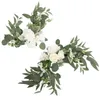 Fleurs décoratives Ornement de fleur artificielle Card de bienvenue Indicateur de mariage d'eau faux