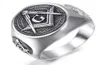 Ring van hoge kwaliteit 316 roestvrij staal Men039S Maoson Masonic Silver Black Rings Mason Sieraden Uniek ontwerp High Grade5956065
