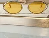 Ovale Metall Sonnenbrille 52y Gold grau schattierte Frauen Designer Sonnenbrillen Brillen Sommerschatten Sunnis Lunettes de Soleil UV400 Eyewear