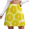 Jupes Summer Citrus citron tranches mini jupe fée grunge en robes coréennes de golf pour femmes