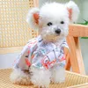 Habillement de vêtements pour chien chemise à imprimé vêtements blancs pour petits chiens moyens costumes à manches courtes chiots à capuche sweat-shirt tshirt york xl