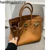High Handbag Platinum BychanShop End Cowhide Taupe Sac One épaule Crossbody Foot's Mands Mands Handmaded Geat