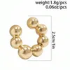 Hoop-Ohrringe Obega Frauen Clip für goldene Farbe nicht pierkingende Ohrring gefälschte Clips Einfacher Stil cooler Statement Schmuck Schmuck