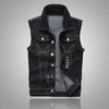 Herren denim Vest Ripped Jean Plus Size 6xl Denim Vest Jacket Coats Waistcoat Men ärmlös jacka Male Tankmens Jacket 240507