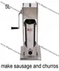 Utilisation commerciale 5L en acier inoxydable CRANK Saucisse vertiacale et churros Maker Machine7387022
