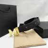 105-125cm M Luxury designer Belt G Buckle Fashion Genuine Leather Women Belts For men Letter Double Big gold classical