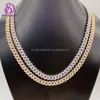 Anpassade premiumsmycken 8mm Moissanite Cuban Link Chain Miami Real 925 Sterling Silver Cadena Cubana Diamond Hip Hop