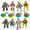 Action Toy figures camarades de jeu Version de film Teenages Mutants Ninjas Turtles Leonardo da Vinci Donatello Action Figure Modèle Toys Toys Enfants Cadeaux T240506