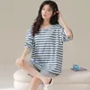 Women's Sleepwear Brand Cotton Summer Short Sleeved Plus Size M-2XL Women Pajamas Set Pyjamas Cute Cartoon Pijamas