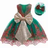 Dopklänningar Baby Girl Princess Dress Baptist Party Childrens Easter Clothing Evening 2024 New White Q240507