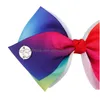 Hårklämmor Barrettes Rainbow Bows Accessories Siwa 5.6 tum stora hårklipp med korts paljettlogotyp Baby Girl Children Fashion för Drop D DHKDS